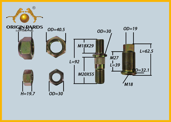 ORIGIN PARDS Kit de parafuso de rodas 8970170432 Eixo traseiro direito 5 buracos travão tambor roda aro fixo Isuzu NPR NMR caminhão 4JJ1 4HG1 Motor